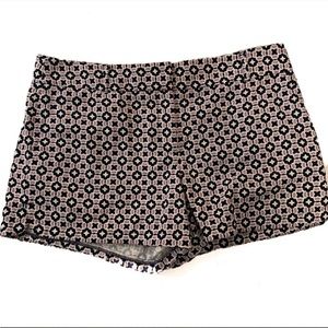 LOFT Shorts Navy Purple Mid-Rise Size 12 Pockets Lavender